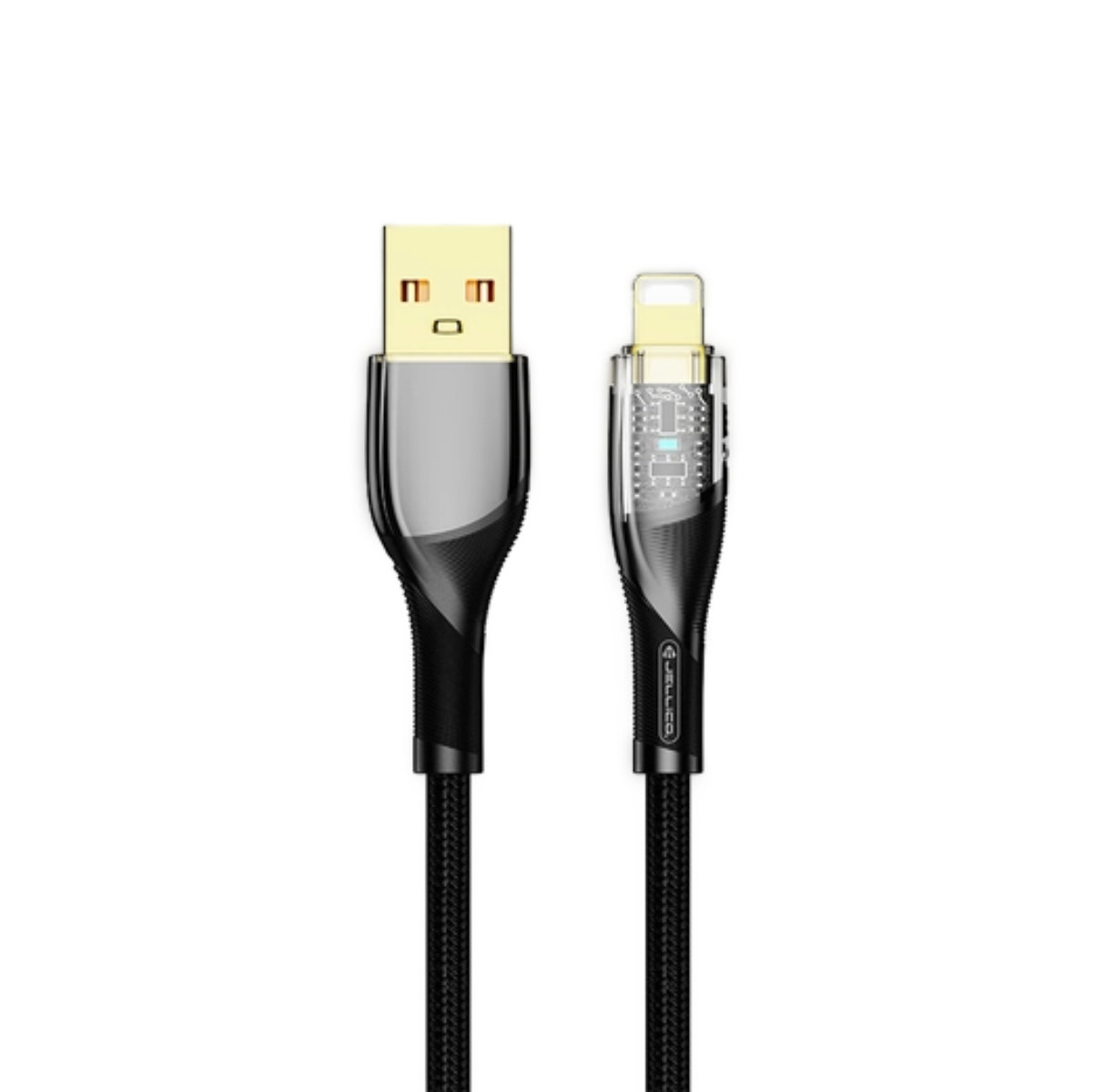 Cablu USB cu conector compatibil tip lightning, Jellico B20, 3.1A, lungime 100 cm, in blister, negru [1]