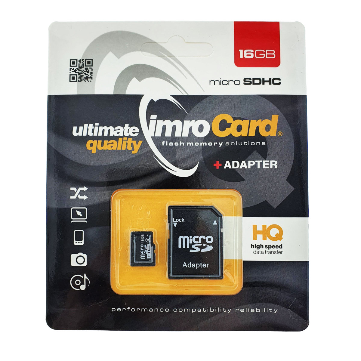 Card Memorie IMRO microSDHC 16GB Clasa 4 cu Adaptor, in blister [1]