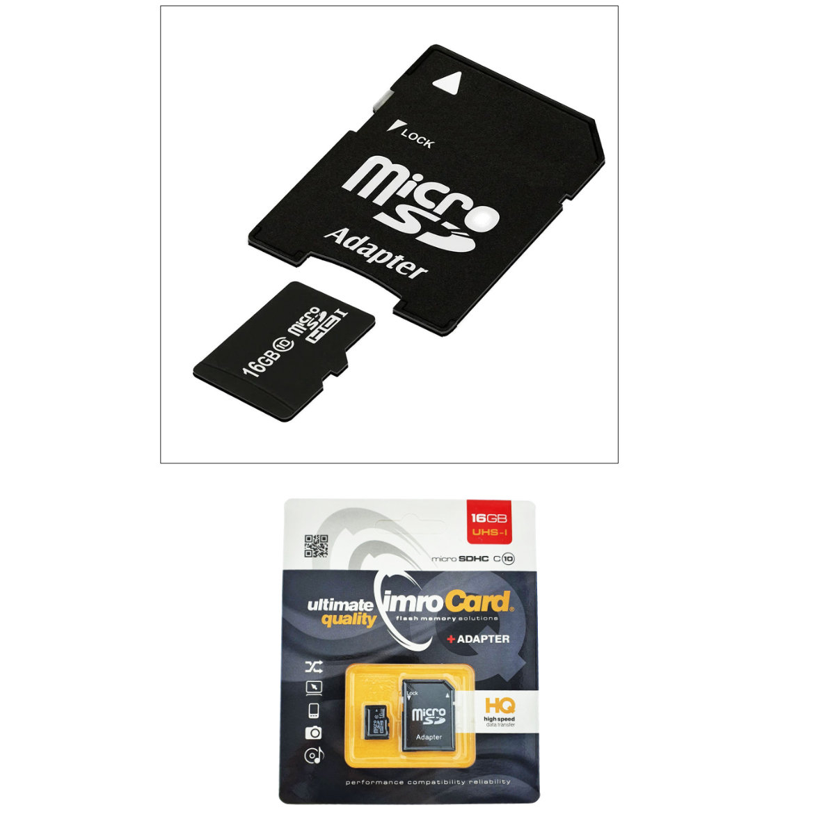 Card Memorie IMRO microSDHC UHS-I,16GB Clasa 10 cu Adaptor, in blister [3]