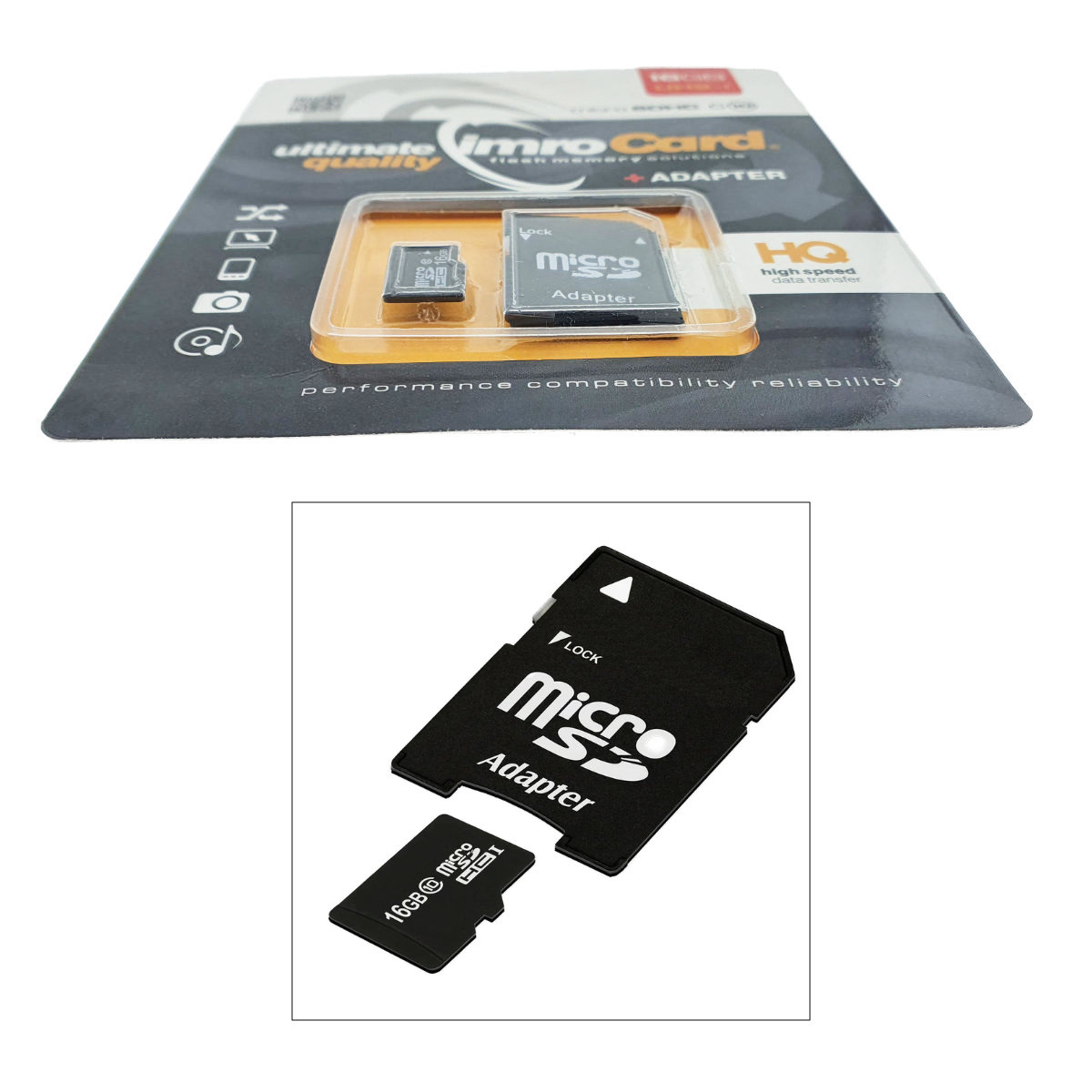 Card Memorie IMRO microSDHC UHS-I,16GB Clasa 10 cu Adaptor, in blister [4]