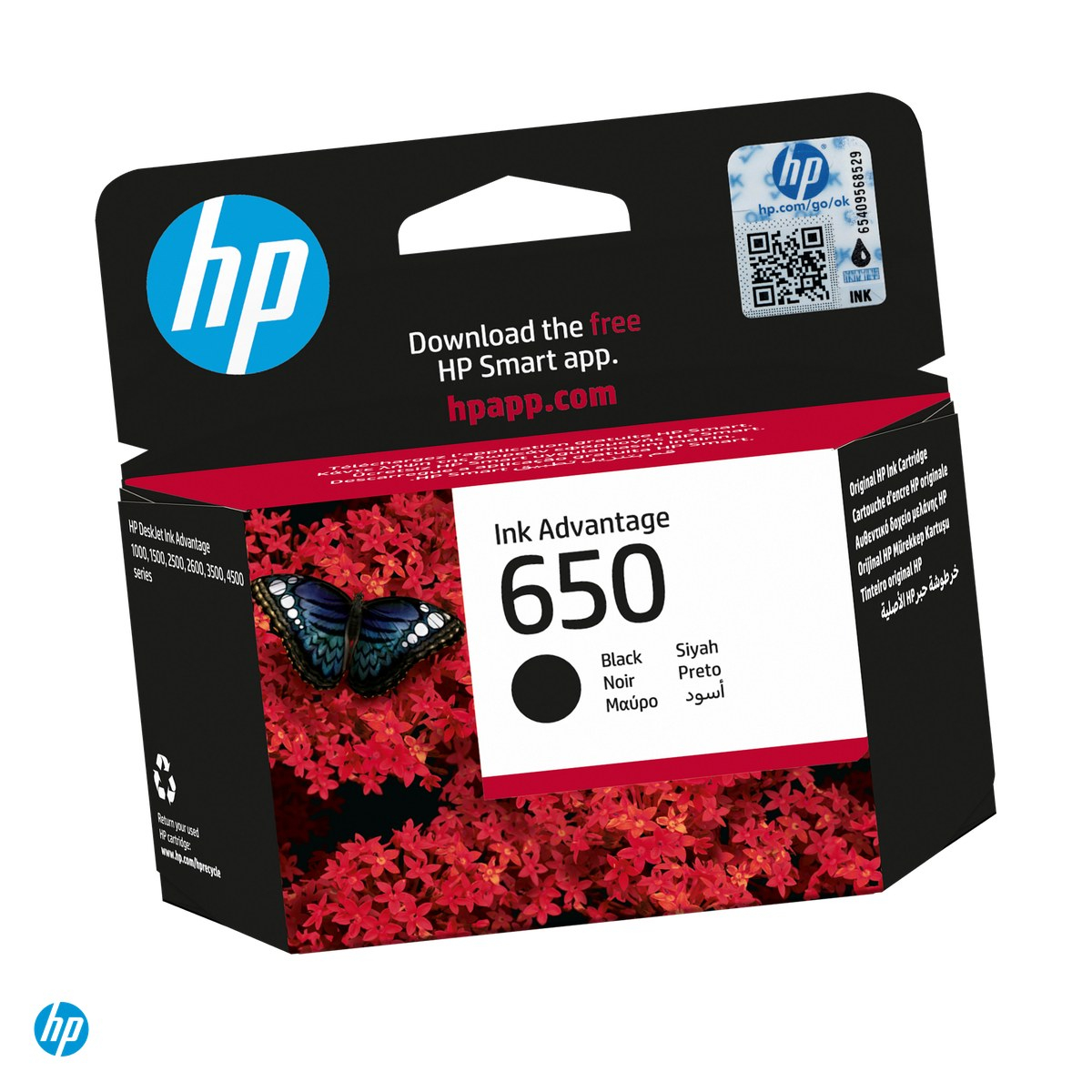 Cartus de cerneala HP 650 Ink Advantage, 6,5 ml, cerneala pigment, randament 360 pagini, pentru HP DeskJet Ink Advantage 2515, negru, CZ101AE [1]