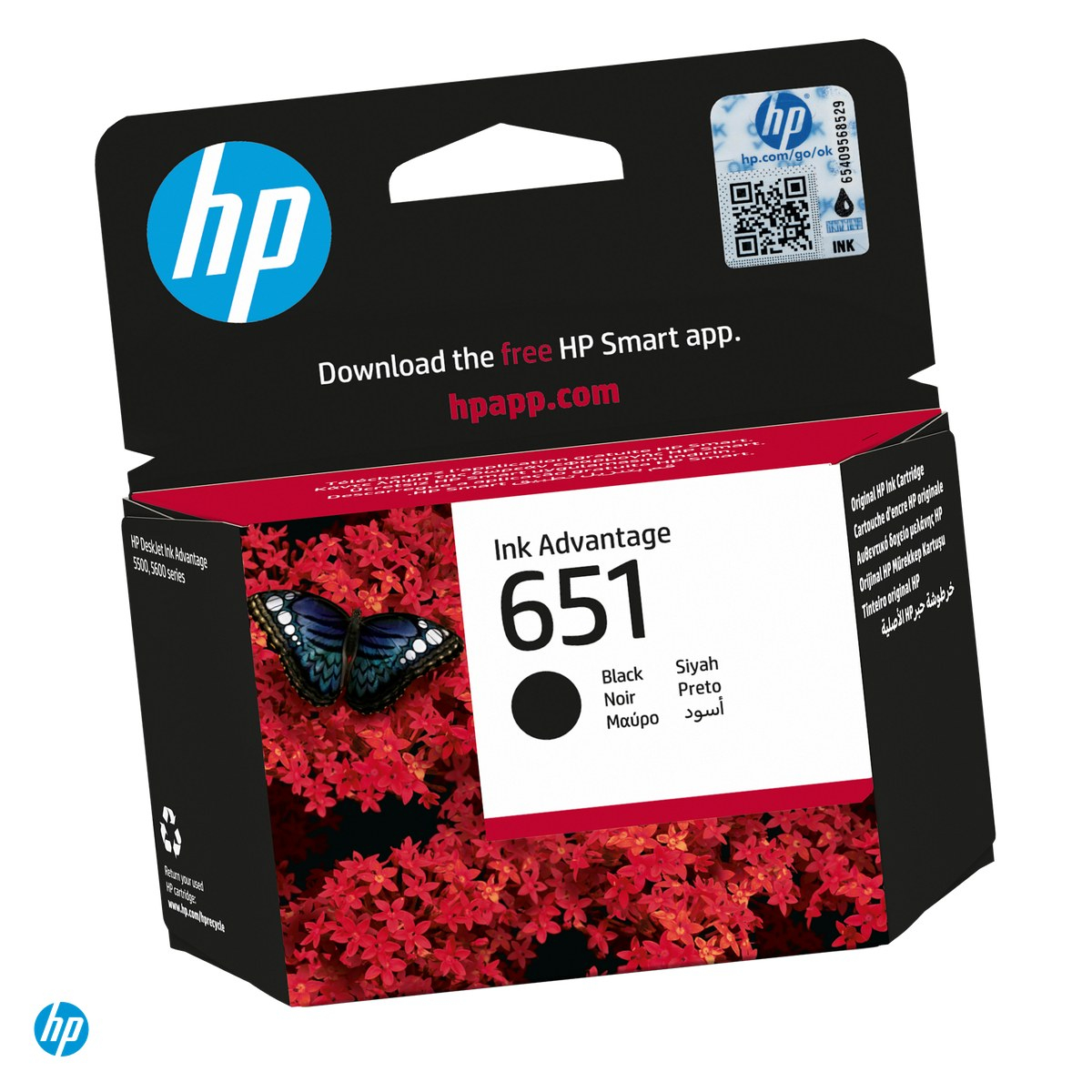 Cartus de cerneala HP 651 Ink Advantage, cerneala pigment, randament 600 pagini, pentru HP OfficeJet 202, HP DeskJet Ink Advantage 5575, 5645, negru, C2P10AE [1]