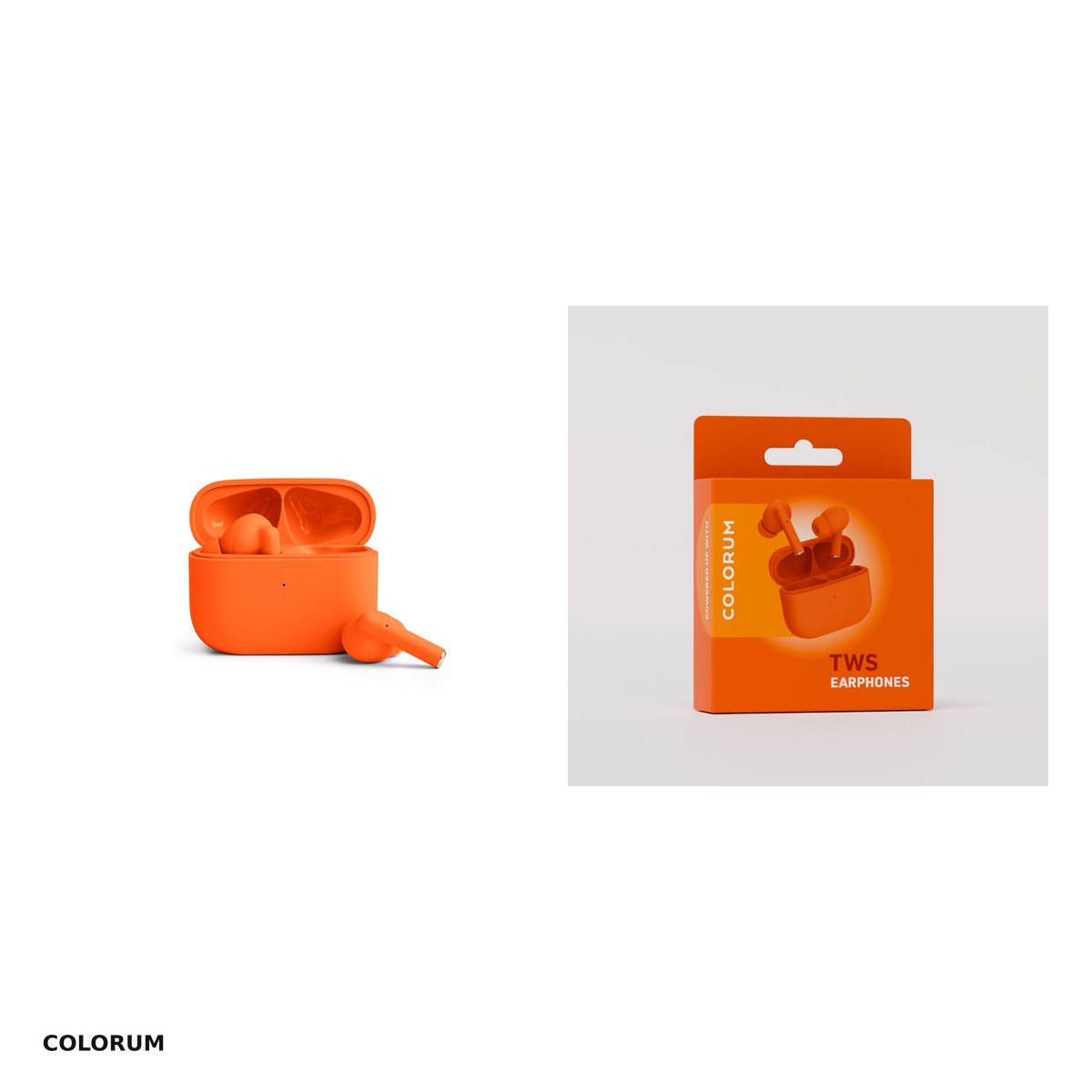 Casti true wireless Colorum CTWS-10, Bluetooth, cu microfon, portocalii [4]