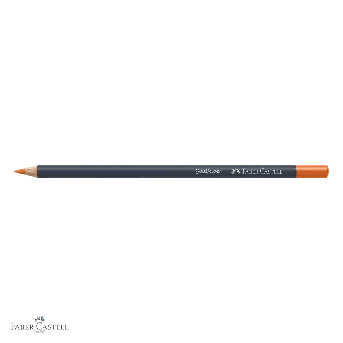 Creion colorat Faber-Castell Goldfaber, portocaliu cadmium inchis 115, mina moale intens pigmentata, pentru desen artistic [4]