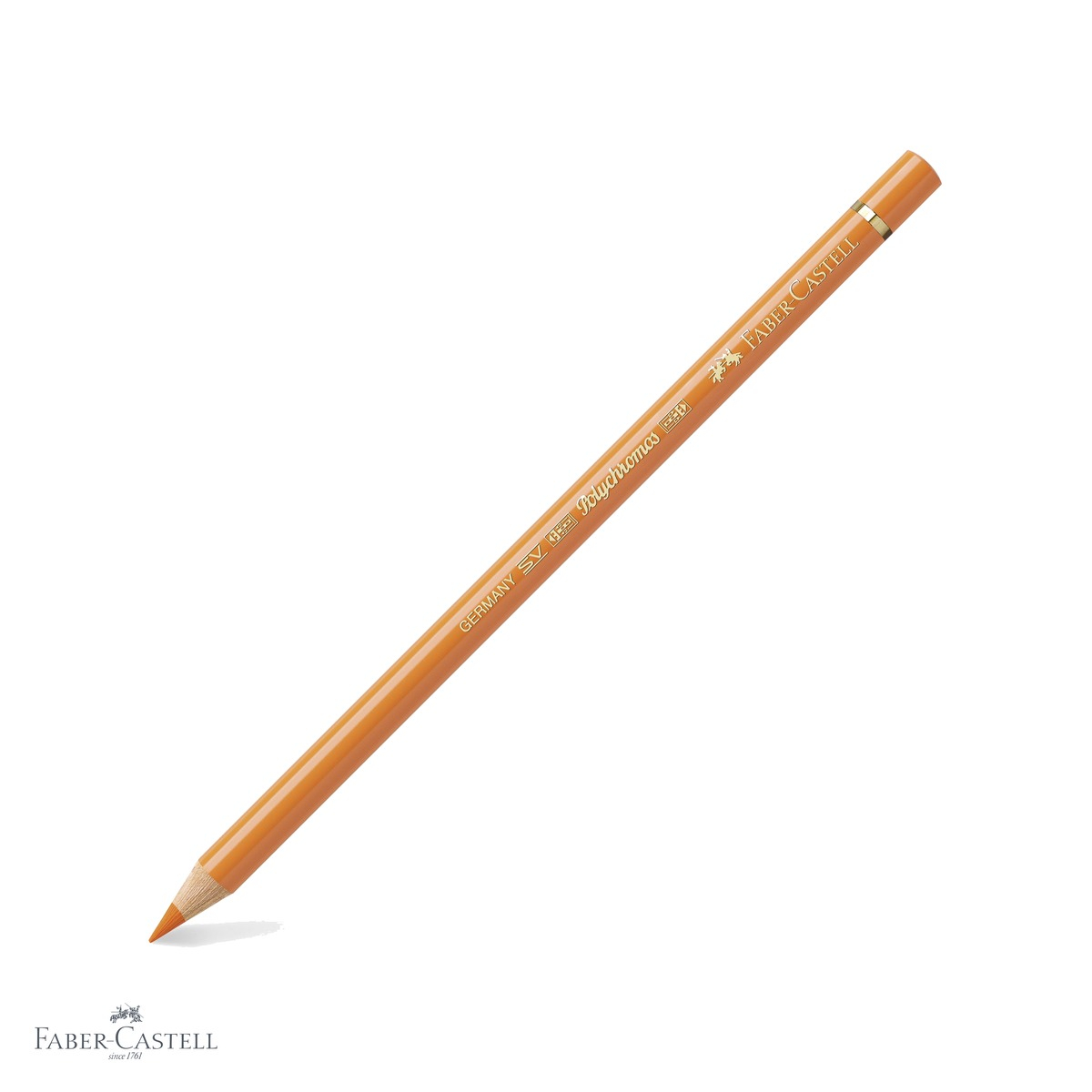 Creion colorat Faber-Castell Polychromos, oranj cadmium, mina moale pe baza de ceara, pentru artisti [1]