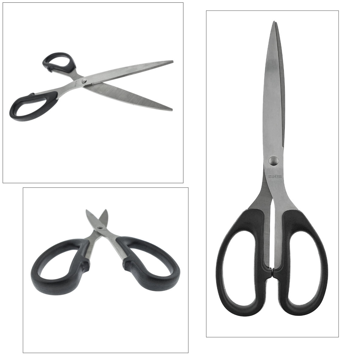 Foarfeca multifunctionala cu manere simetrice negre, model Classic 96010, lungime 21 cm, in blister [5]
