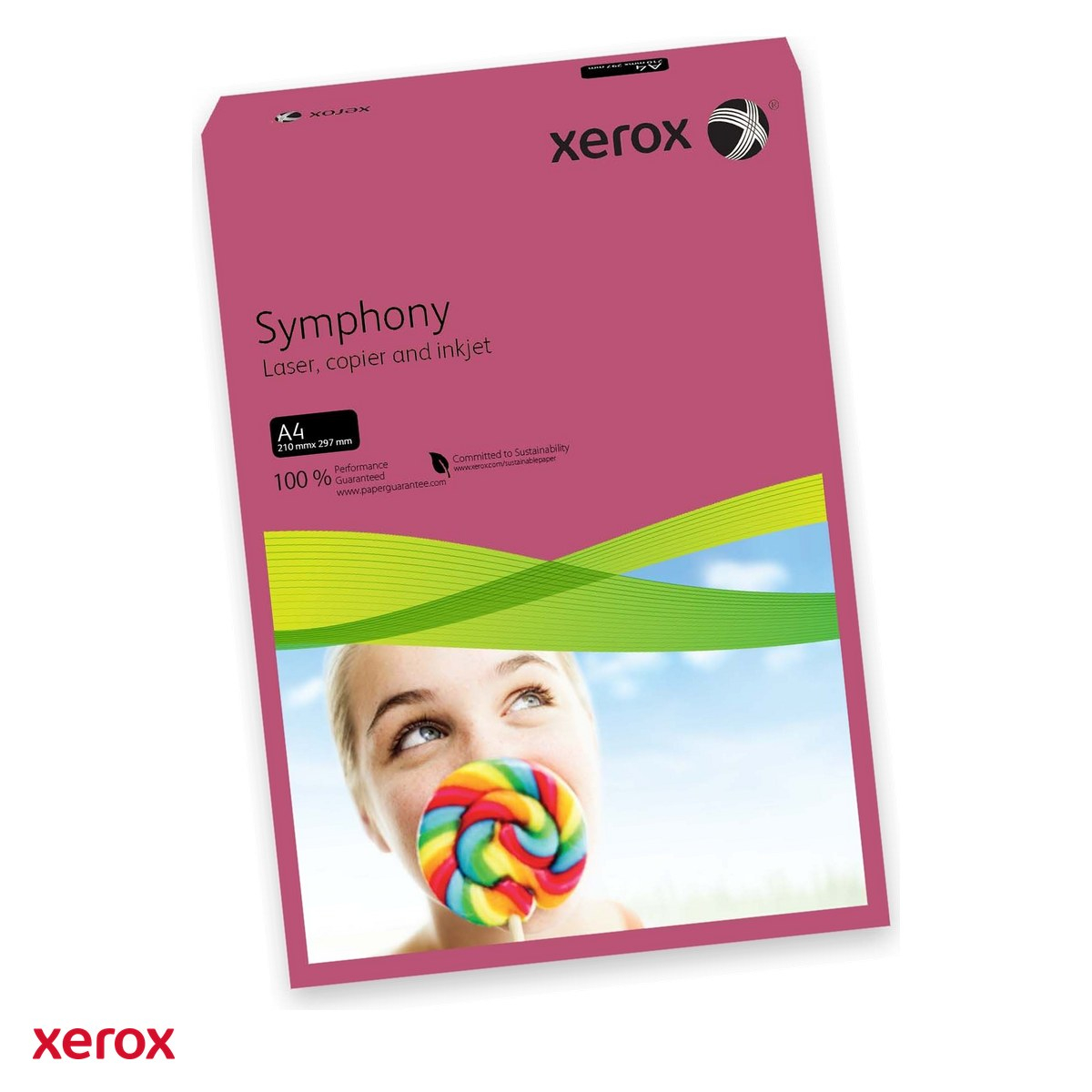 Hartie copiator color A4 Xerox, fucsia mediu, 80 g/mp, 500 coli [1]