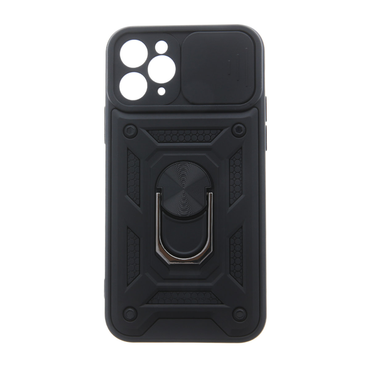 Husa spate Antisoc Defender Slide Armor, compatibila Motorola Edge 30 Neo / Edge 30 Lite, suport cu inel rotativ 360 grade incorporat, capac glisant pentru camera, neagra [1]