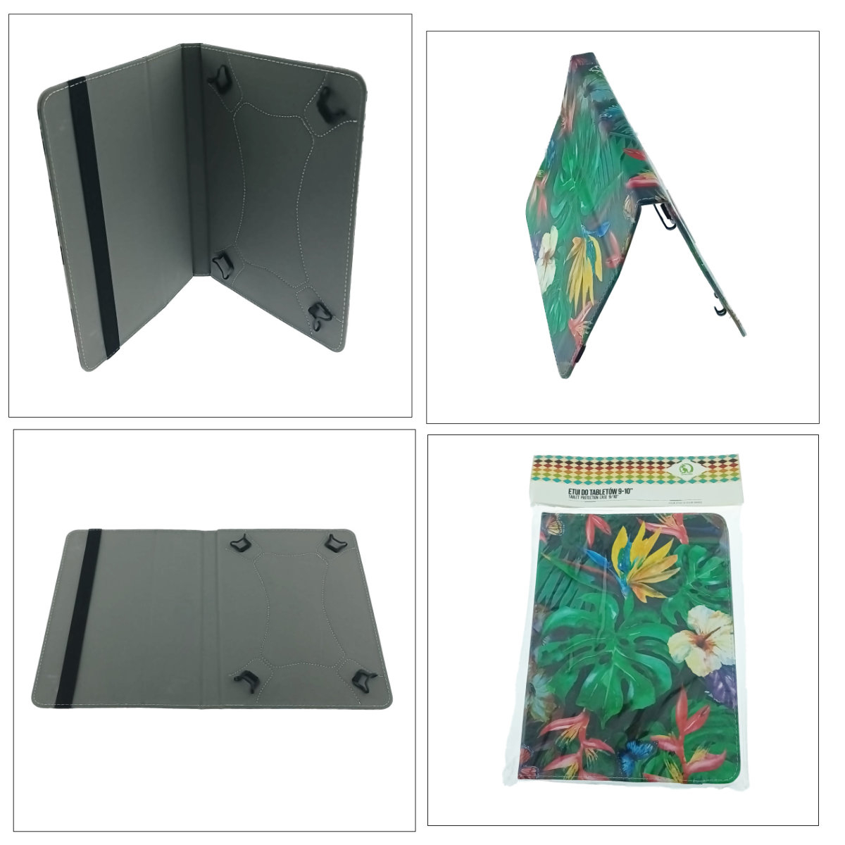 Husa universala tableta 9 - 10 inch, Fashion Style Nature, cu suport pliabil vizualizare, banda elastica, 270 x 204 x 22 mm, 237g, multicolor [5]