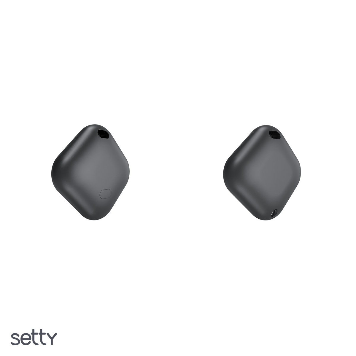 Localizator Setty FindMyTag 02, bluetooth v.5.2, alimentare cu baterie CR2032, cu carcasa din silicon, patrat, Negru [5]