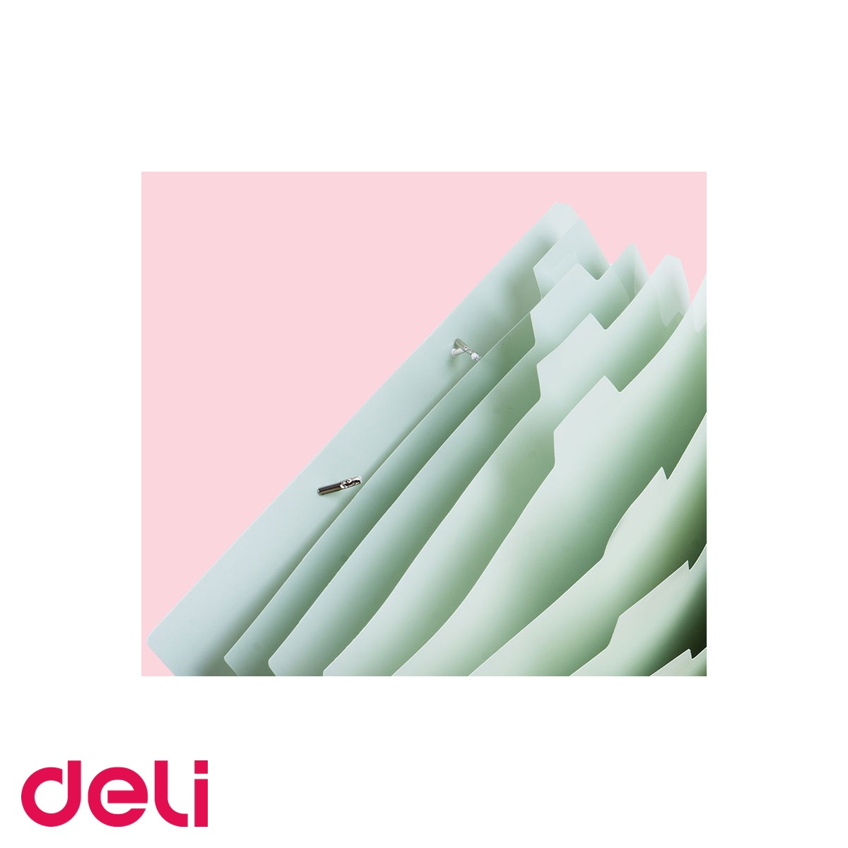 Mapa plastic cu elastic Deli Macarons, 7 separatoare, 8 compartimente colorate, format A4 [5]