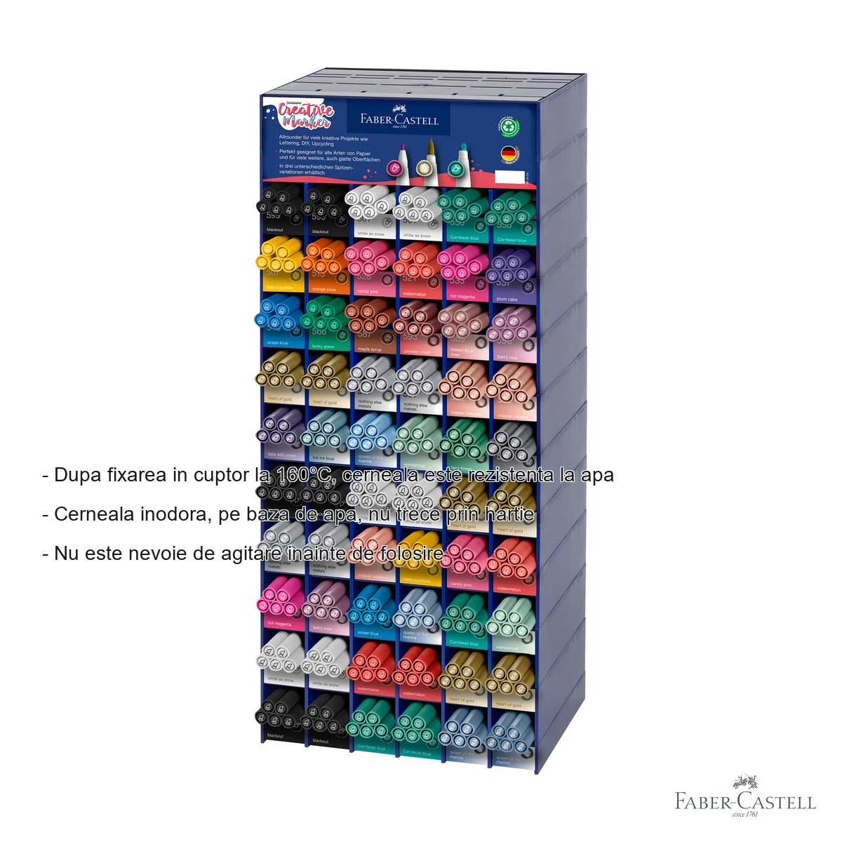 Modul acrilic display 300 markere creative Goldfaber Faber-Castell, 3 tipuri de varf, multicolor [2]