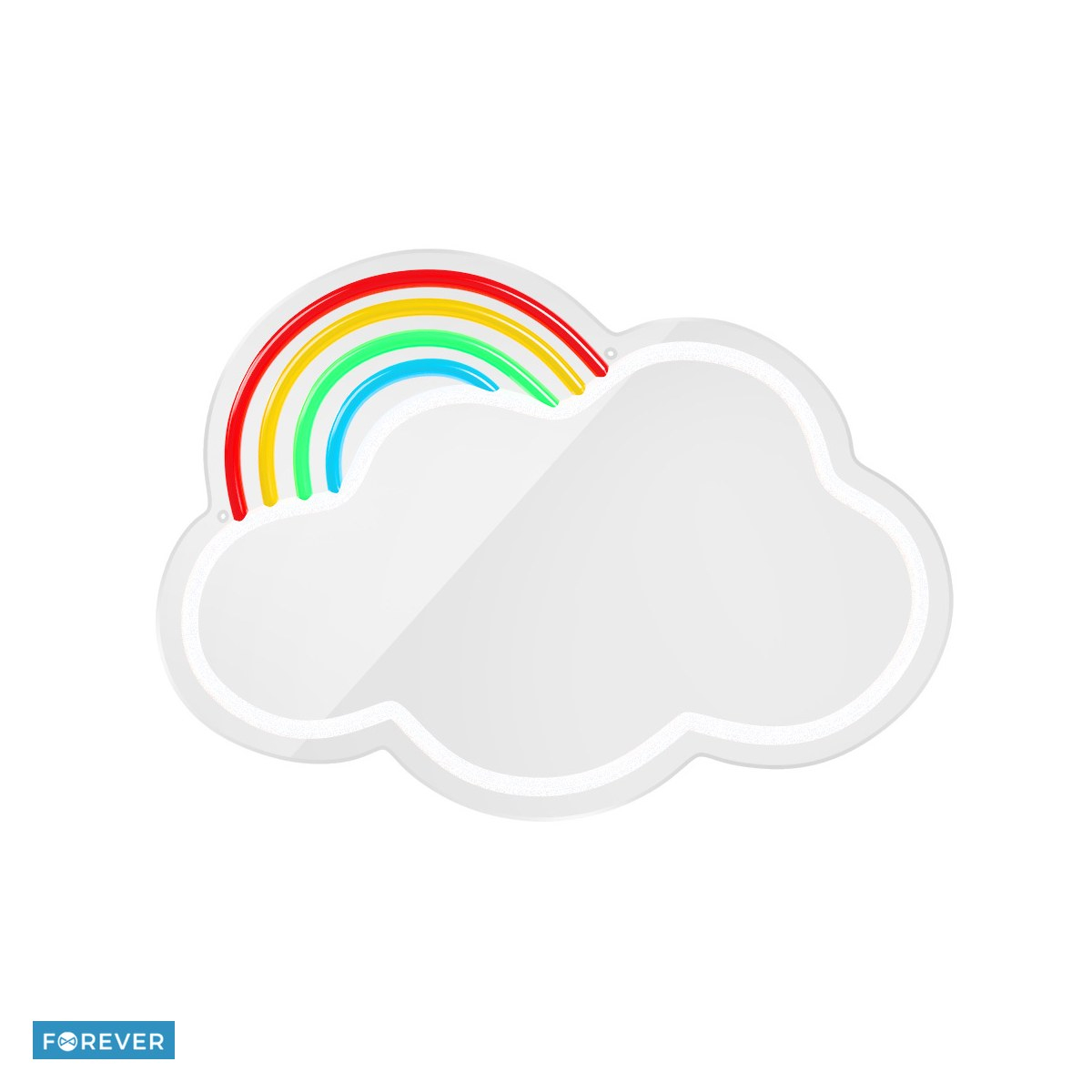 Neon LED cu oglinda Forever Light, Cloud, dimensiuni 400 x 18 x 385mm, cablu USB cu lungime 2m, multicolor [1]