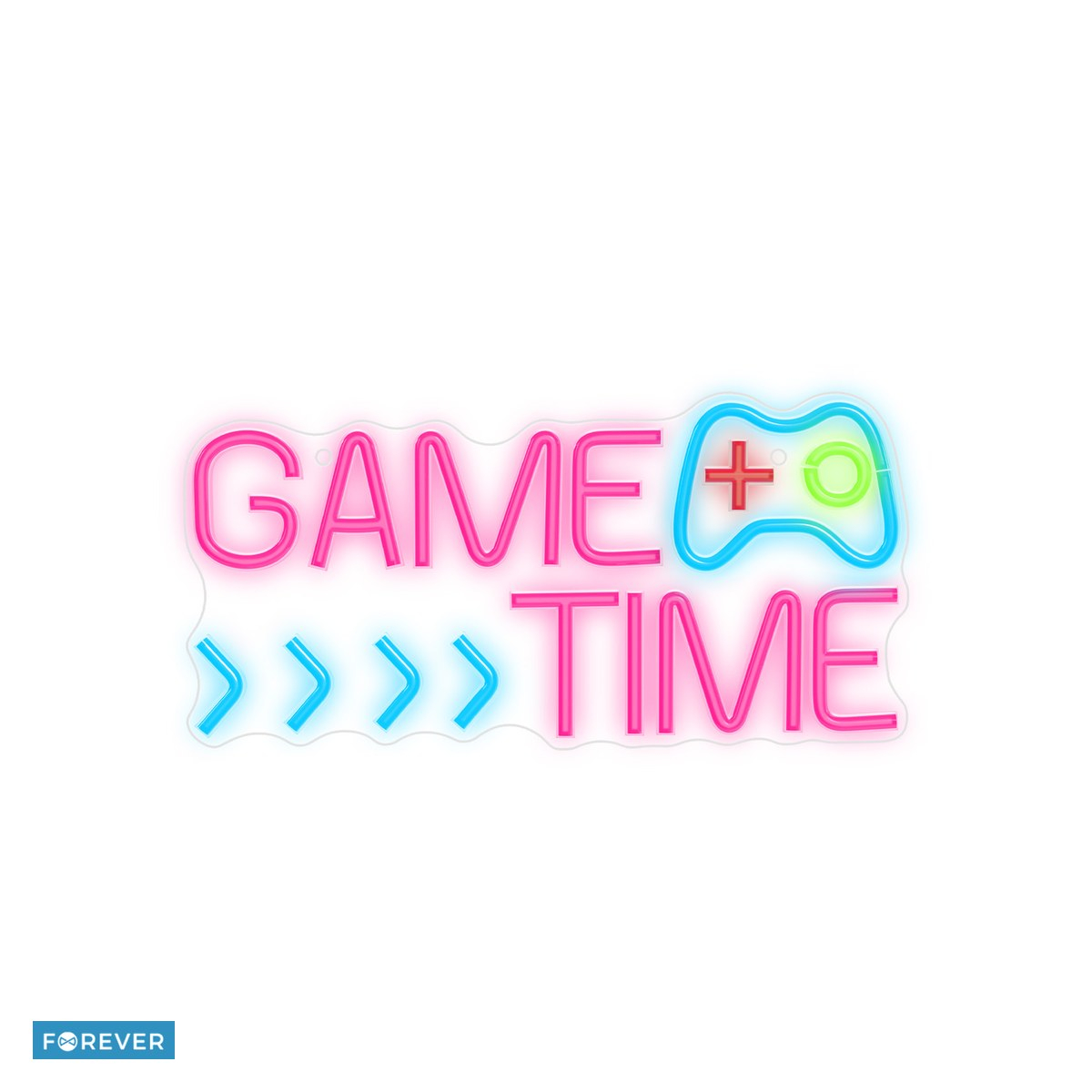 Neon LED pe plexiglas Forever Light, Game Time, dimensiuni 200 x 15 x 400 mmmm, cablu USB cu lungimea 2m, multicolor [1]