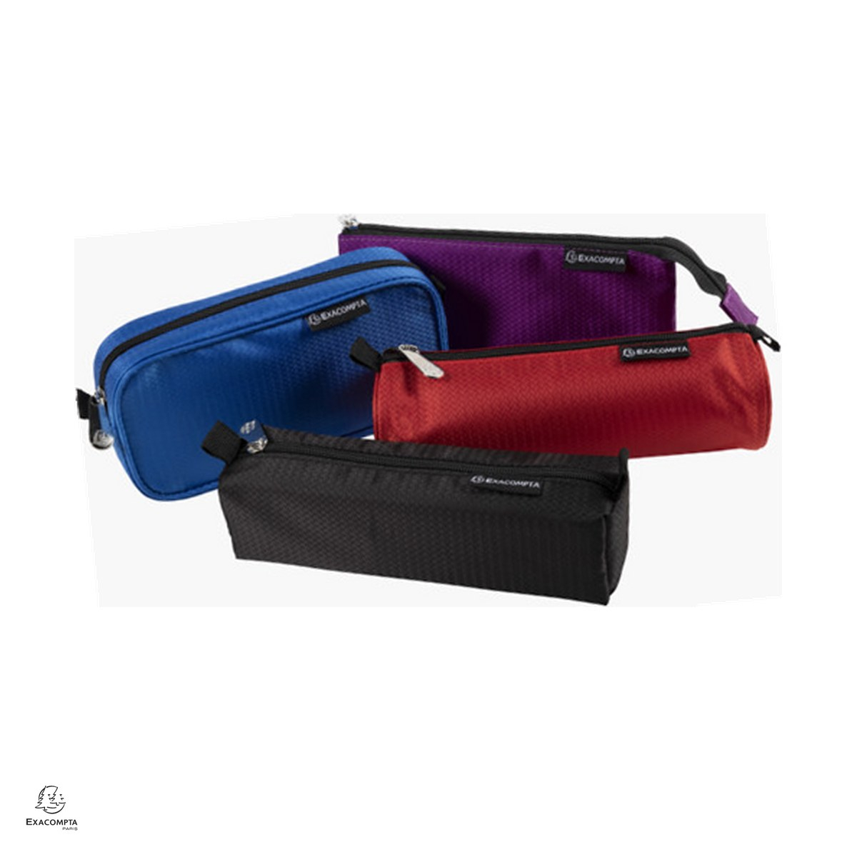 Penar etui Exacompta Opak din poliester, 22.5x7.5x8 cm, diverse forme, multicolor [1]