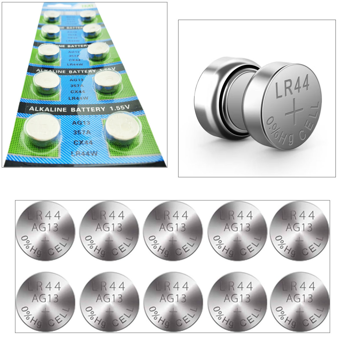 Set 10 Baterii Alcaline AG13 / LR44, TMI, in Blister [3]