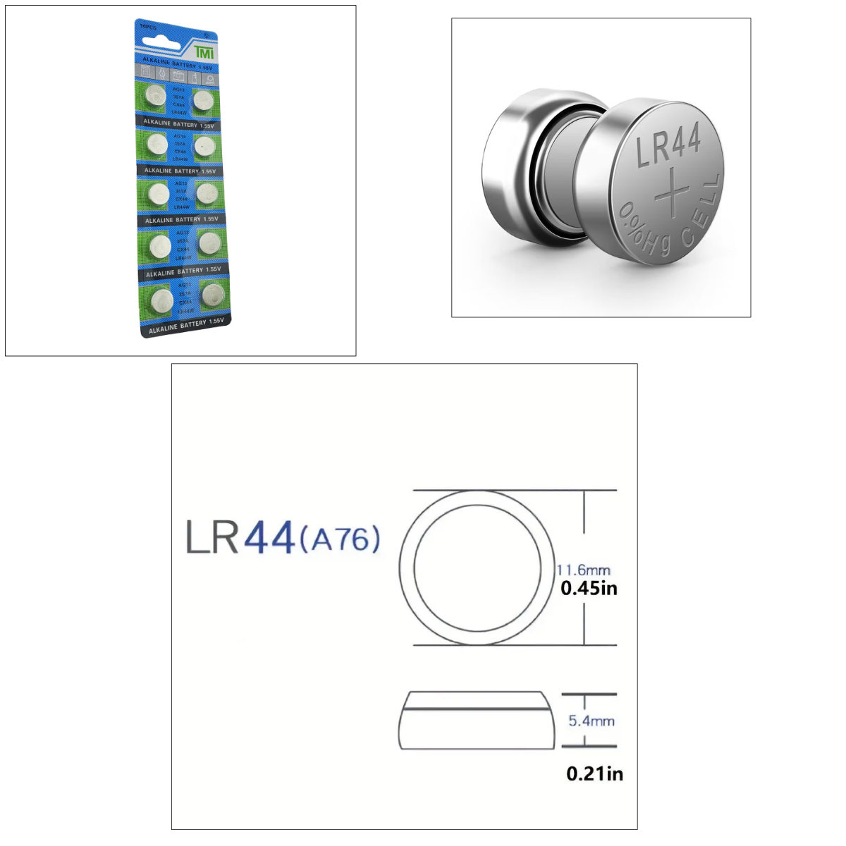 Set 10 Baterii Alcaline AG13 / LR44, TMI, in Blister [4]