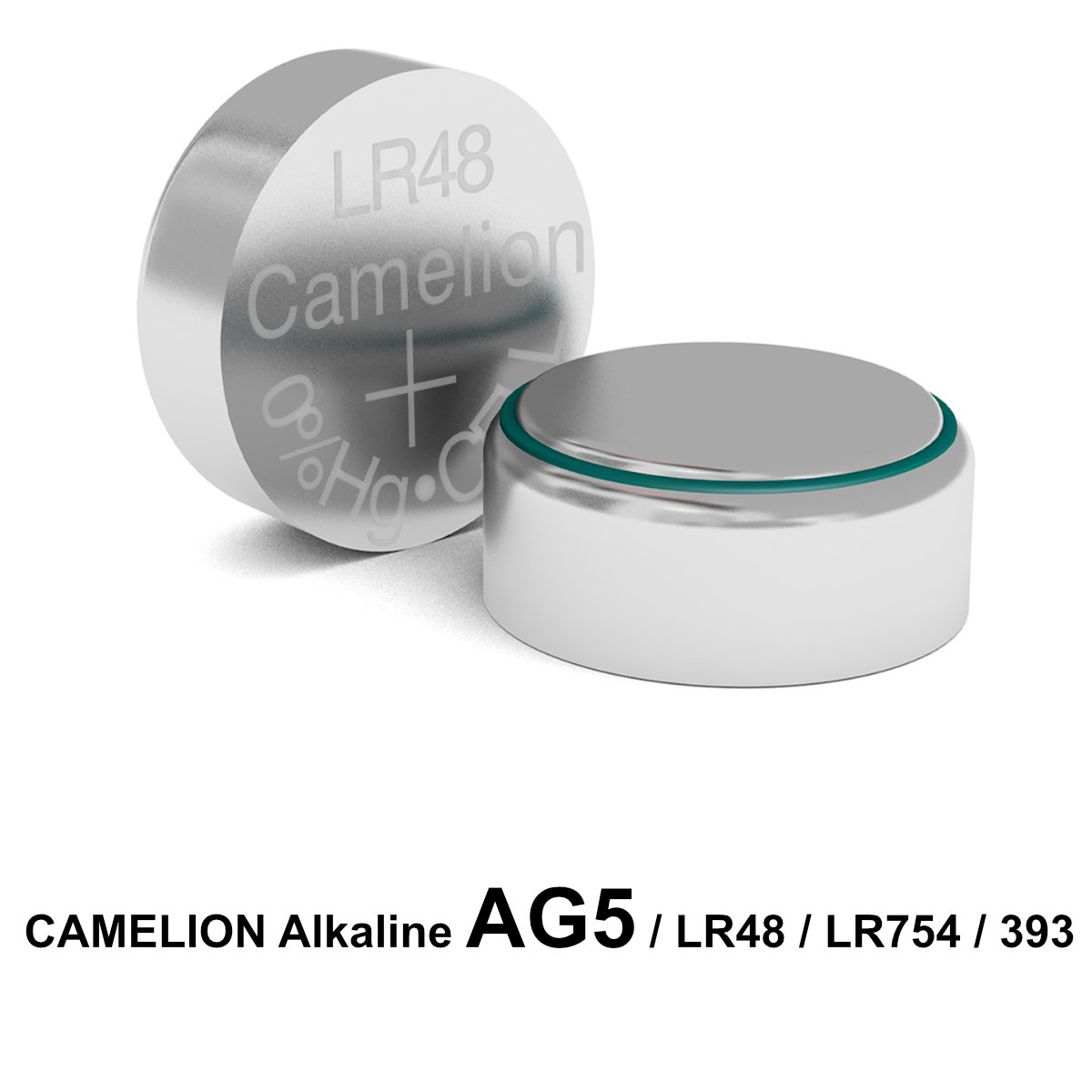 Set 10 Baterii Alcaline AG5 / LR754 / LR48 1.5V 66mAh, Dimensiuni 7.8x5.4 mm, Pentru Ceasuri, Jucarii, Dispozitive Medicale, Blister, Camelion [2]