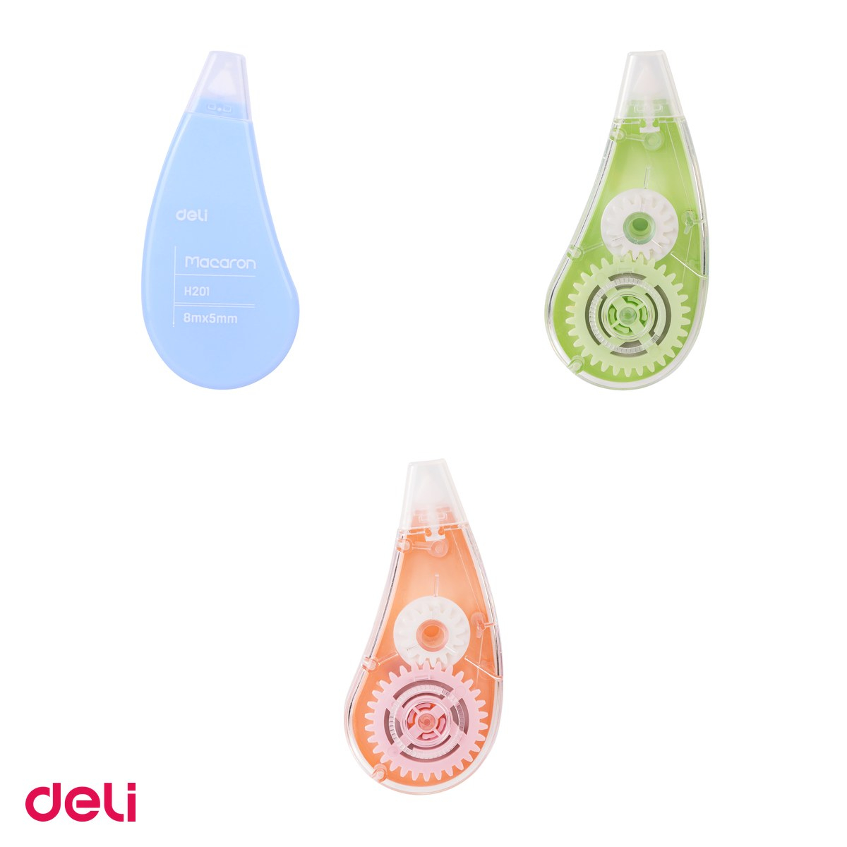 Set 10 benzi corectoare Deli Cover Up, 5mm x 8m, aplicare uscata, dispenser ergonomic, culori asortate [4]