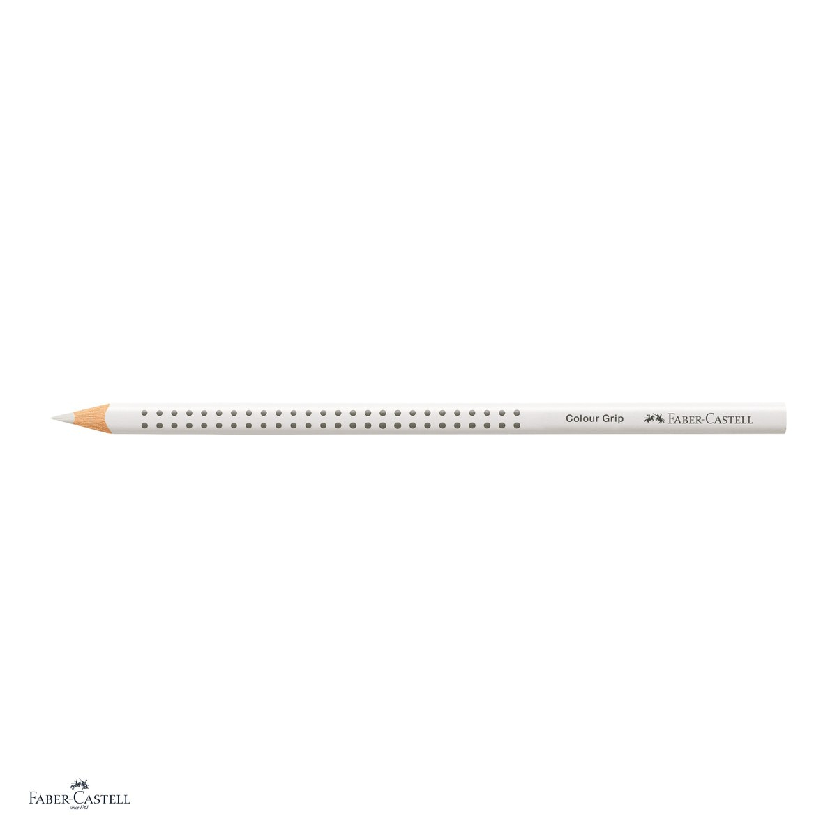 Set 12 creioane colorate albe Faber-Castell Grip, forma triunghiulara ergonomica, pentru copii [4]