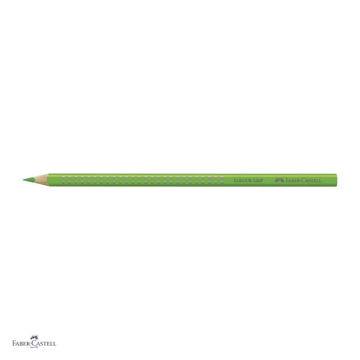 Set 12 creioane colorate Faber-Castell Grip 2001 verde iarba, forma triunghiulara ergonomica, pentru copii [4]