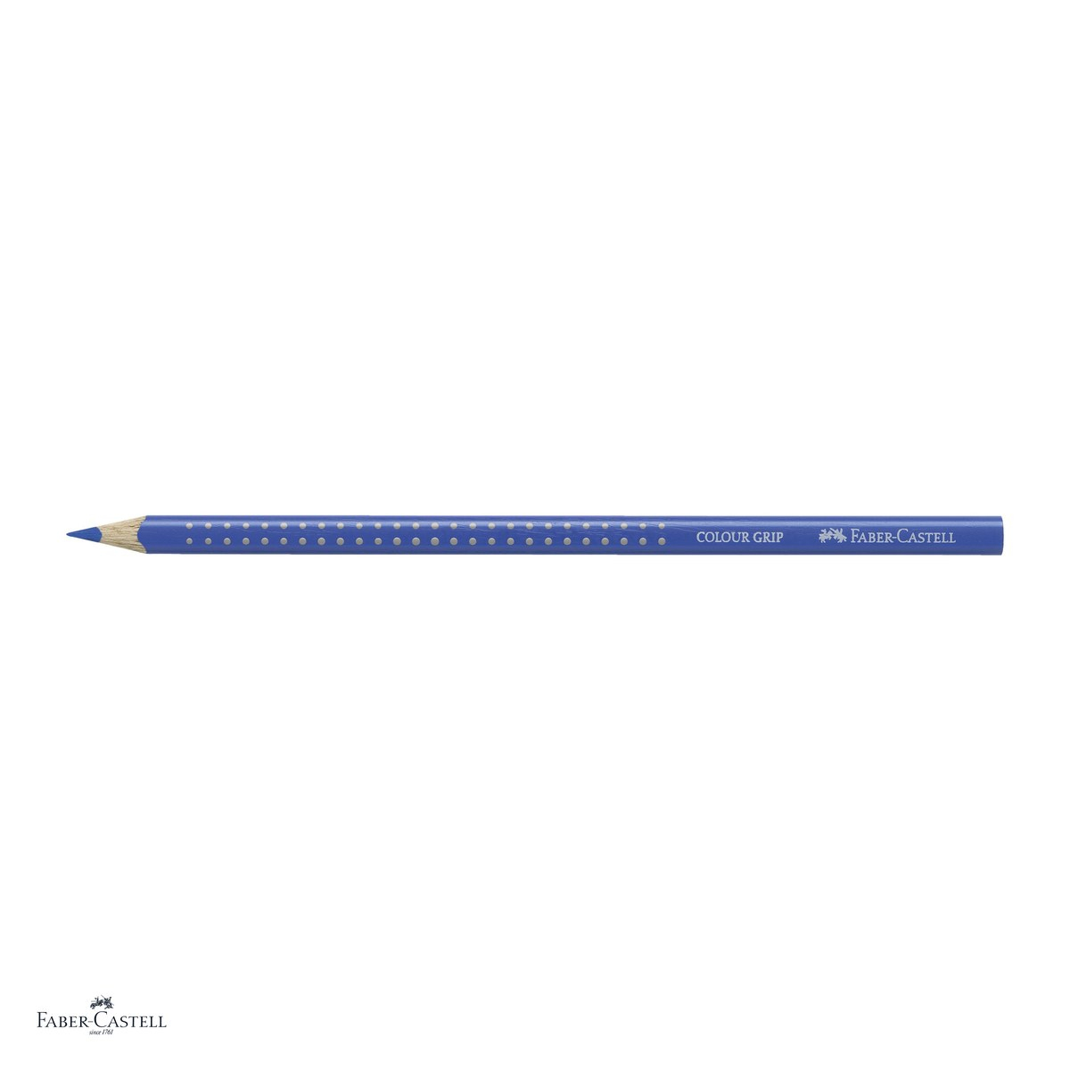 Set 12 creioane colorate Faber-Castell Grip albastru cobalt, forma triunghiulara ergonomica, pentru copii [4]