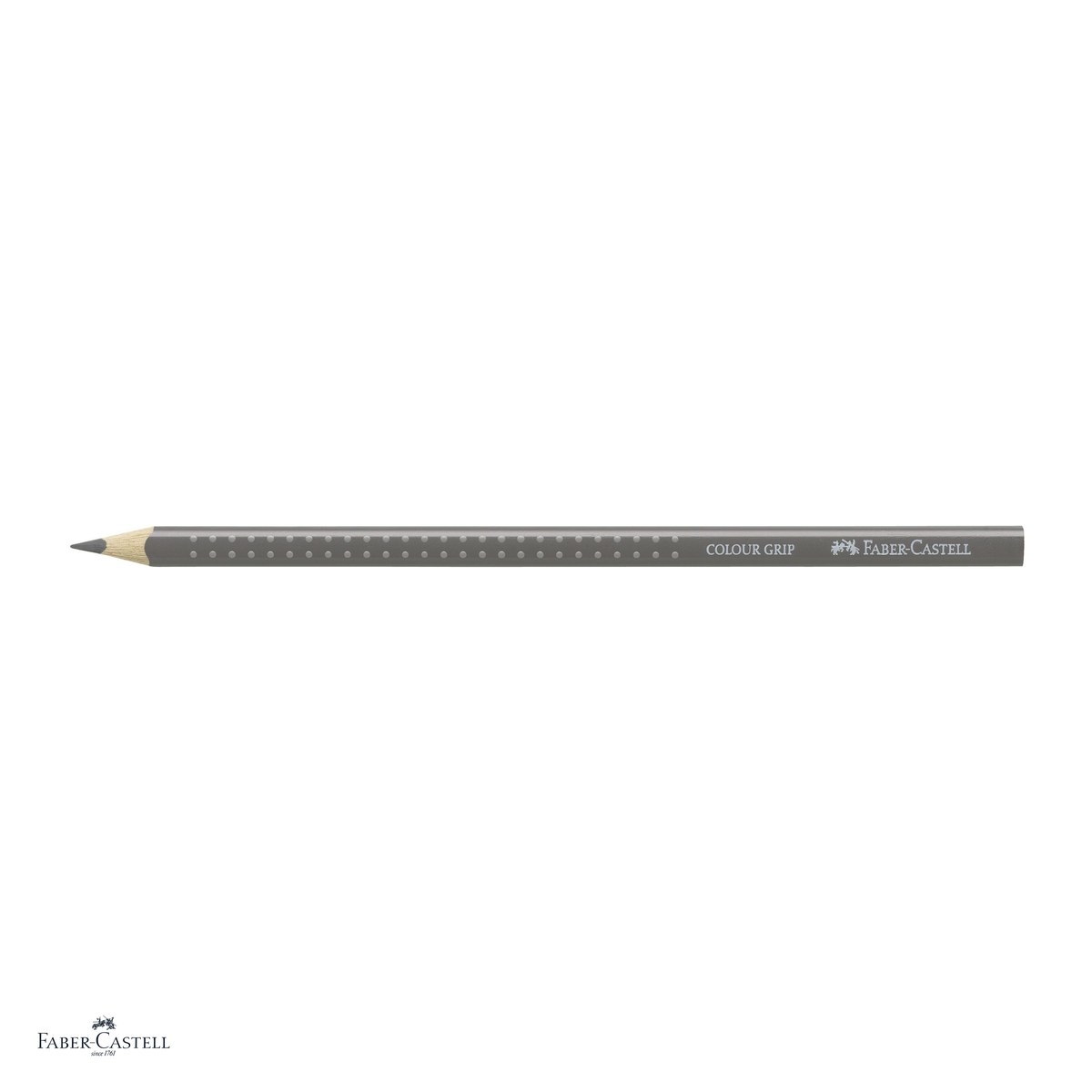 Set 12 creioane colorate Faber-Castell Grip, culoare gri cald, forma triunghiulara ergonomica, pentru copii [4]