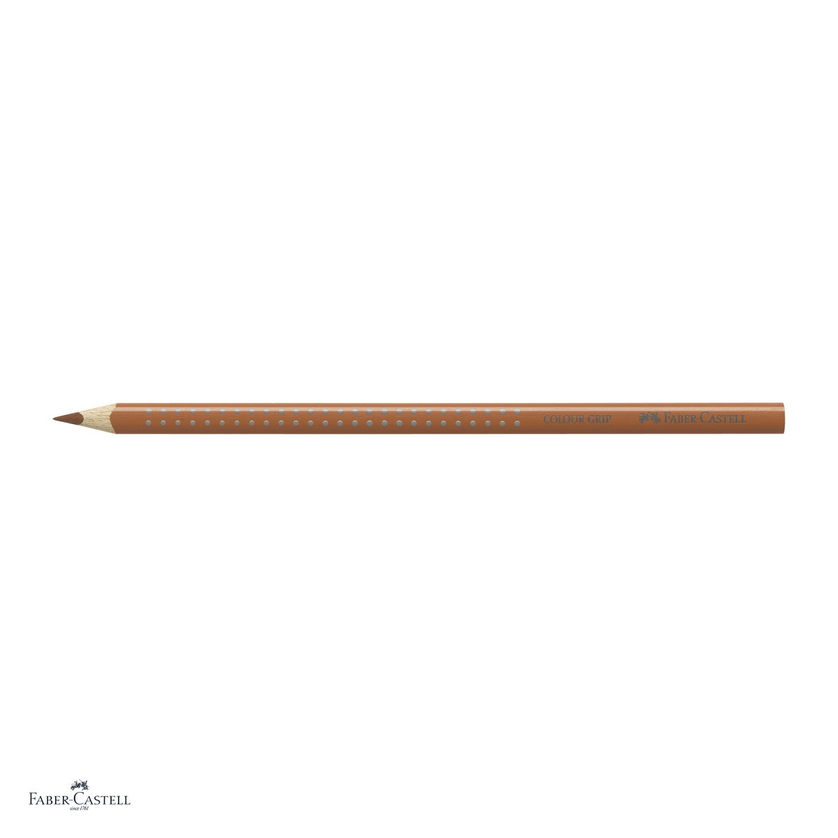 Set 12 creioane colorate Faber-Castell Grip, culoare ocru, forma triunghiulara ergonomica, pentru copii [4]