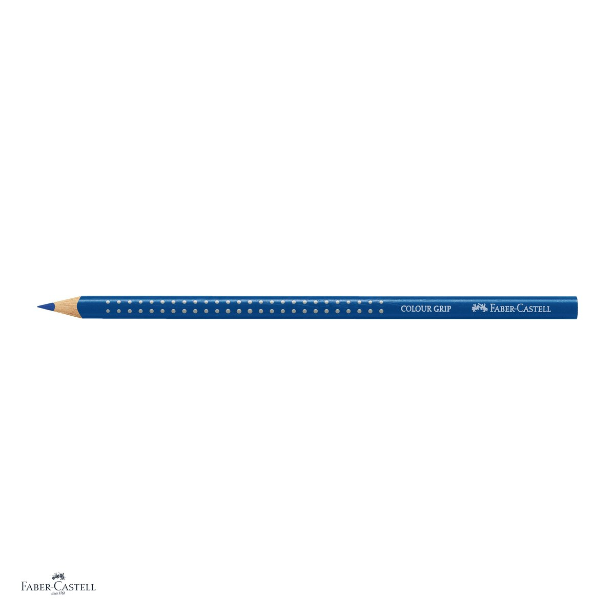 Set 12 creioane colorate Faber-Castell Grip, culoare turcoaz albastrui, forma triunghiulara ergonomica, pentru copii [4]