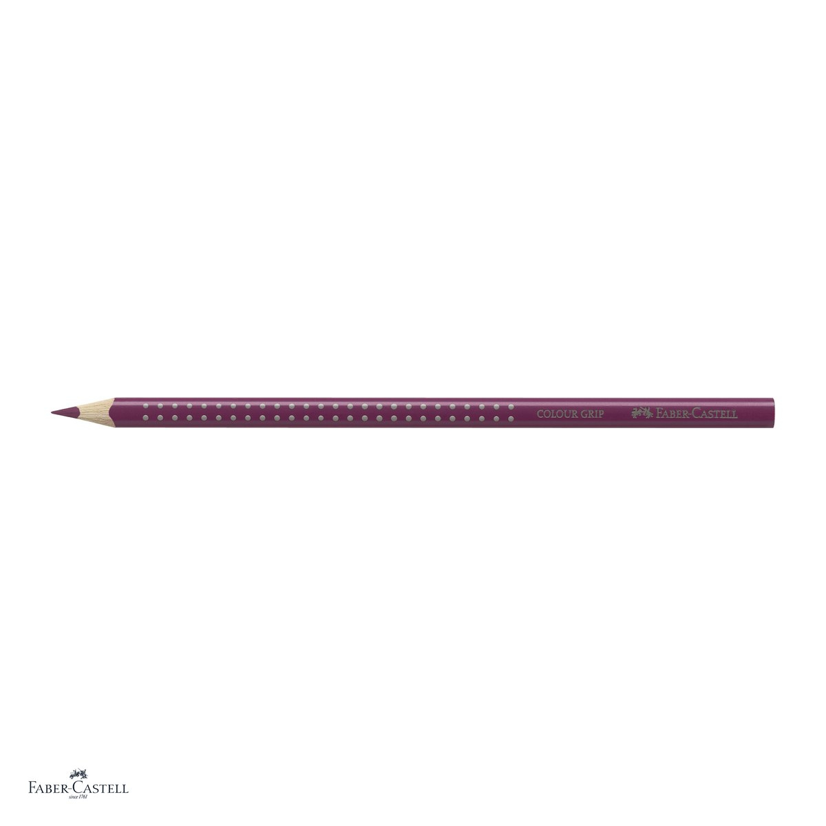 Set 12 creioane colorate Faber-Castell Grip Magenta, forma triunghiulara ergonomica, pentru copii [4]