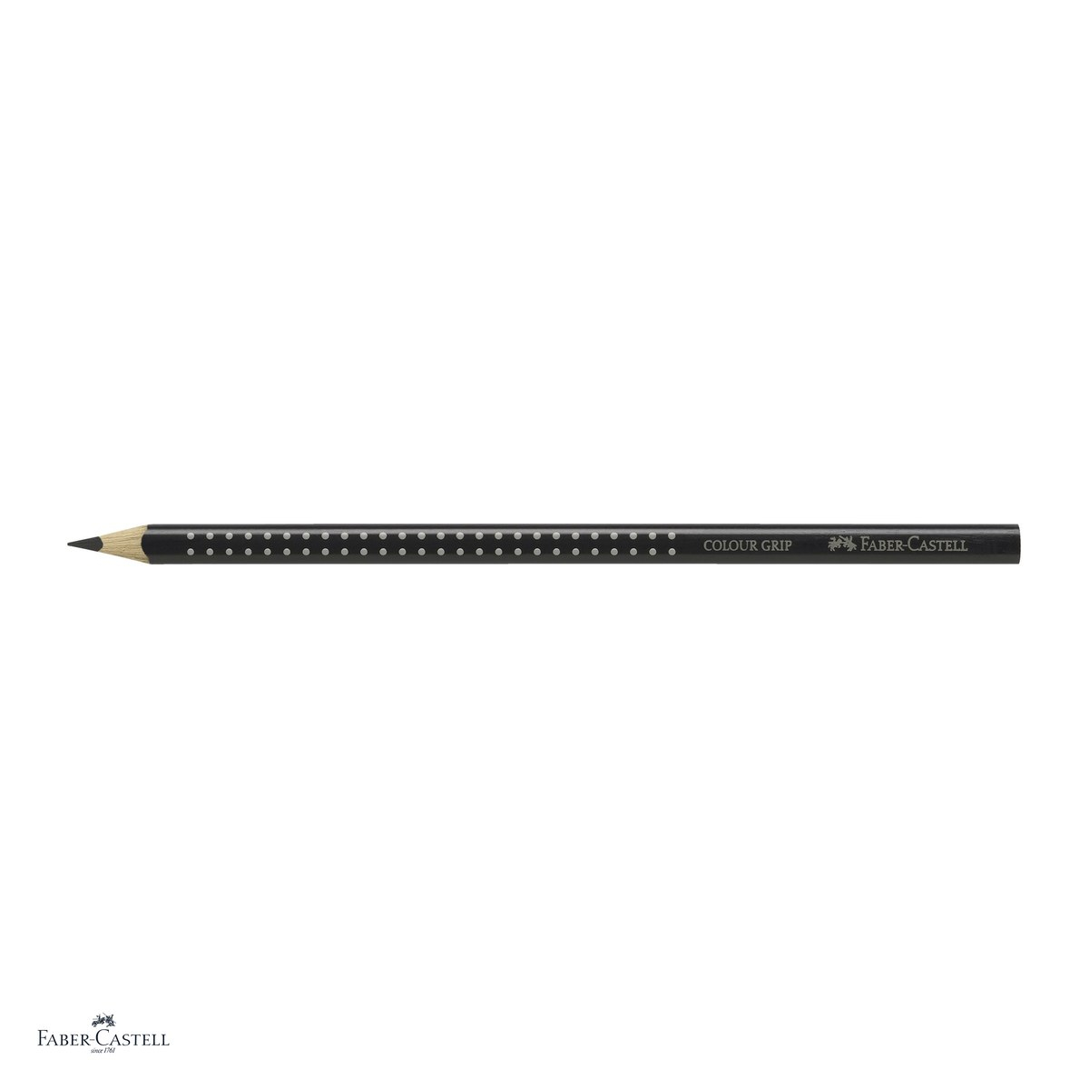 Set 12 creioane colorate negre Faber-Castell Grip, forma triunghiulara ergonomica, pentru copii [4]