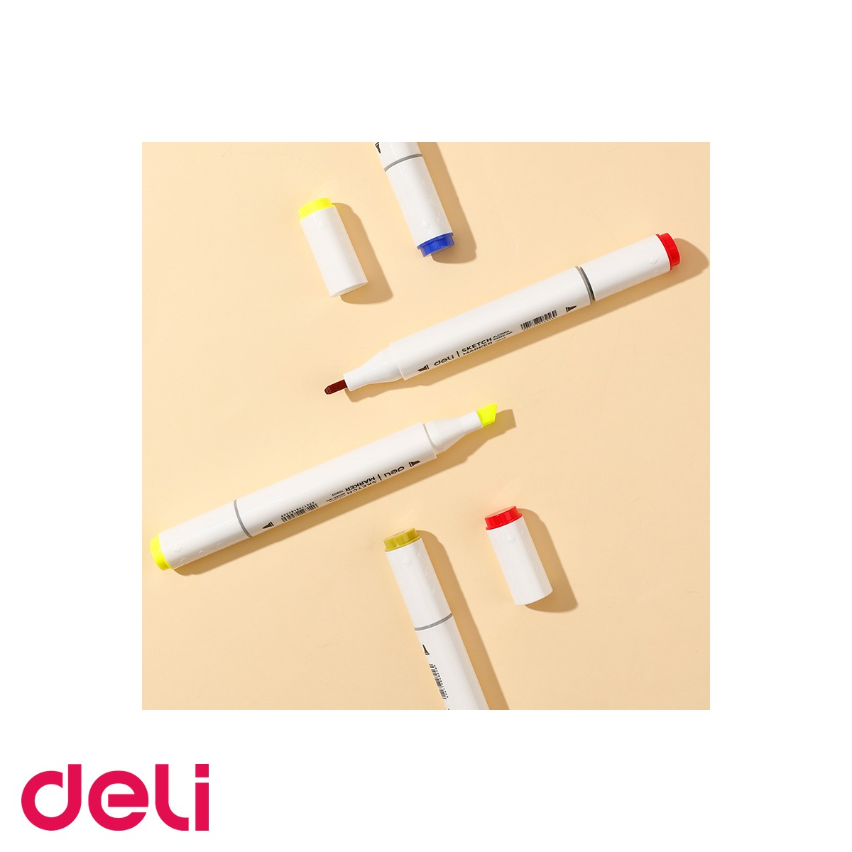 Set 12 markere sketching varf dublu Deli Color Emotion, cerneala pe baza de alcool, pentru schite si ilustratie [4]