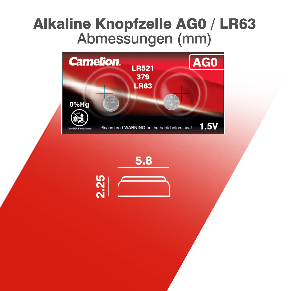 Set 2 Baterii Alcaline Buton AG0 LR521 1.5V pentru Ceasuri, Telecomenzi, Termometre, Blister [5]