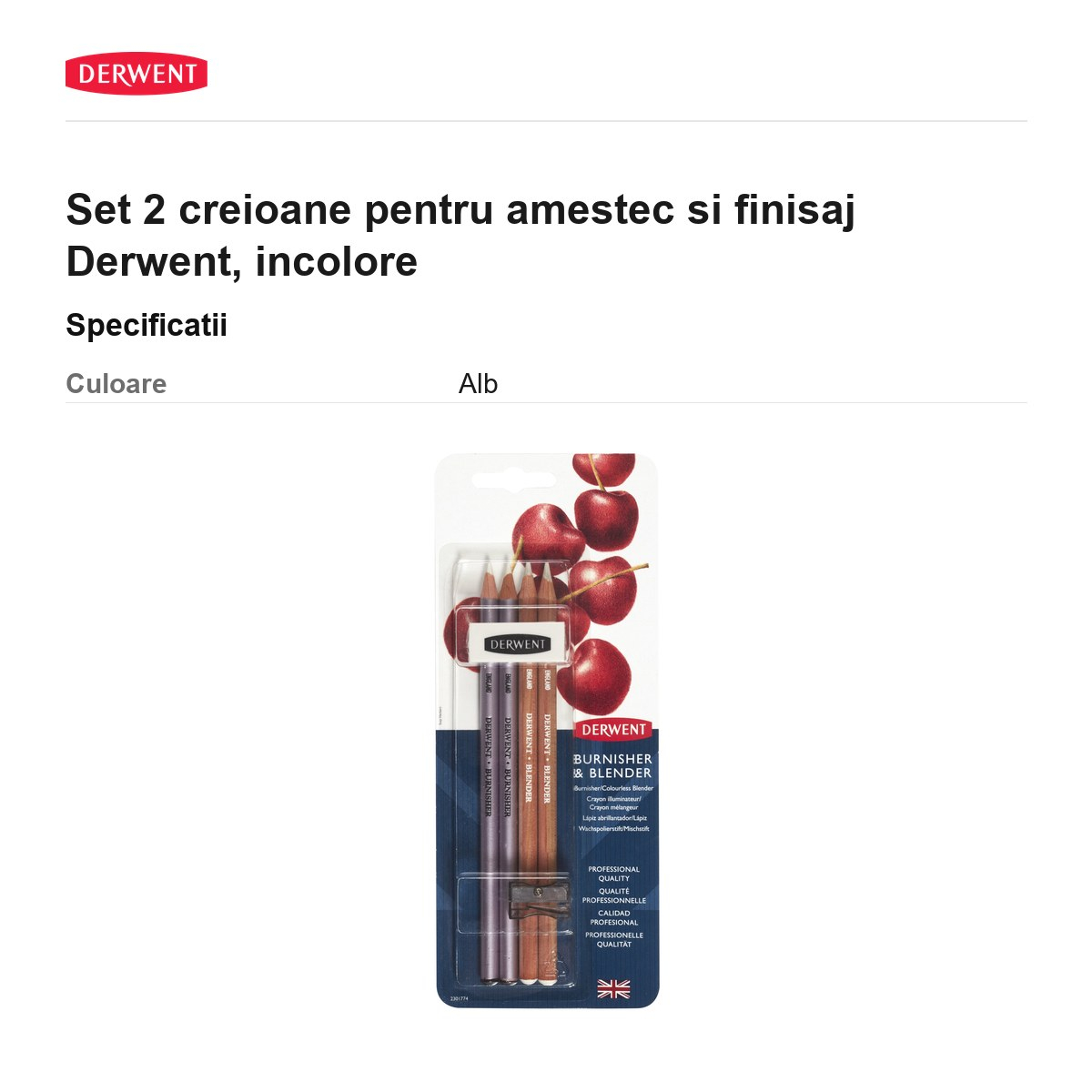 Set 2 creioane pentru amestec si finisaj Derwent, incolore [3]