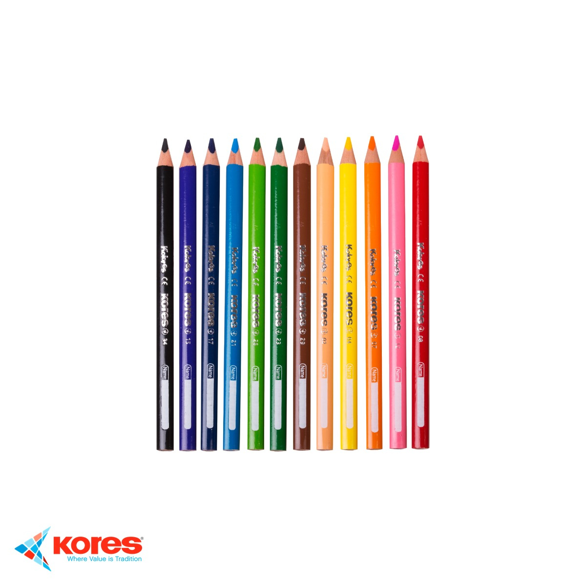Set 24 creioane colorate Kores Jumbo, triunghiulare ergonomice cu ascutitoare inclusa, pentru copii [4]