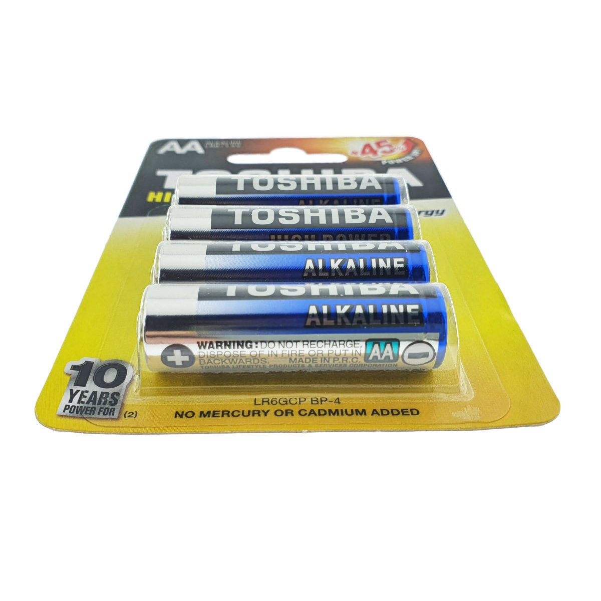 Set 4 baterii LR06 alcaline, Toshiba High Power AA, 1.5V, in blister [4]