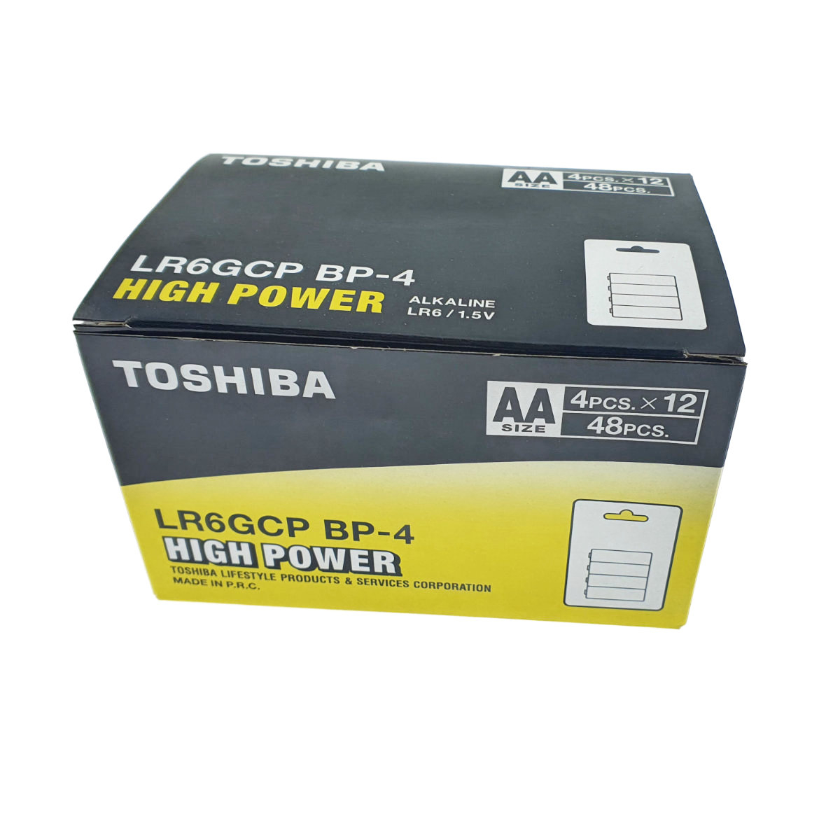 Set 48 baterii LR6 alcaline, Toshiba High Power AA, 1.5V, in blistere [1]