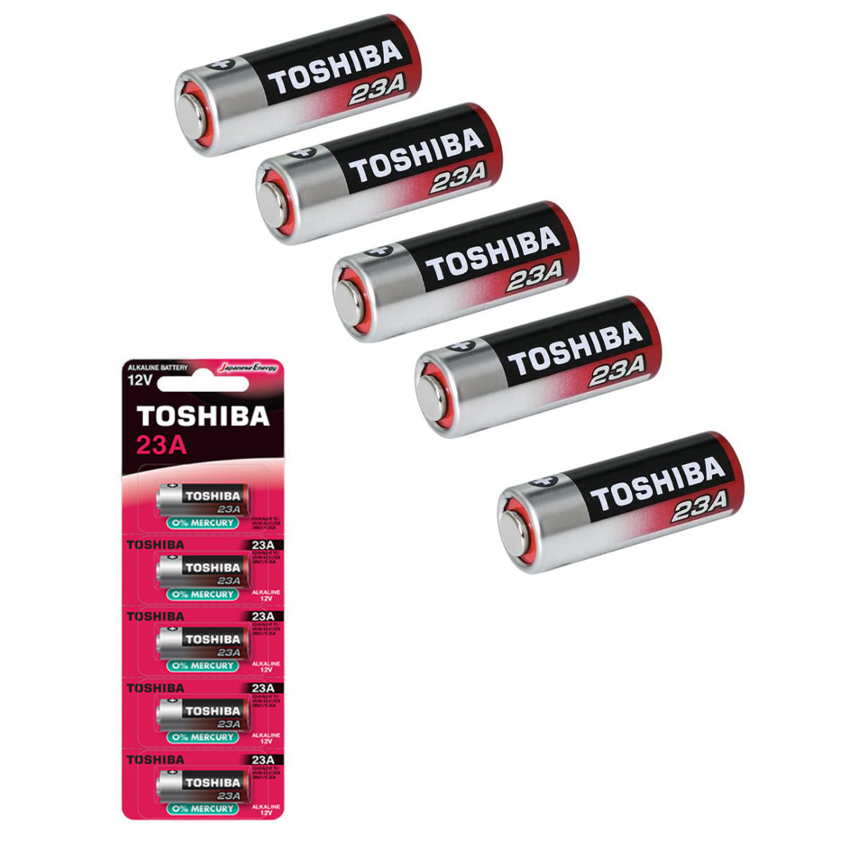 Set 5 Baterii Alcaline Toshiba LR23 A, in blister [2]