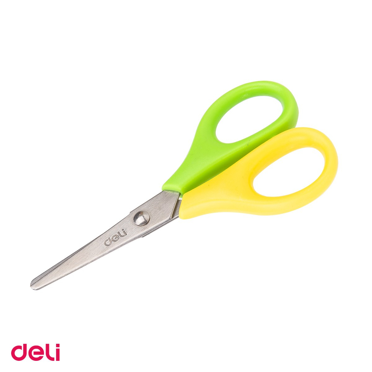 Set 5 foarfece scolare Deli bicolore, 11.5 cm, lama din otel inoxidabil, culori asortate [5]