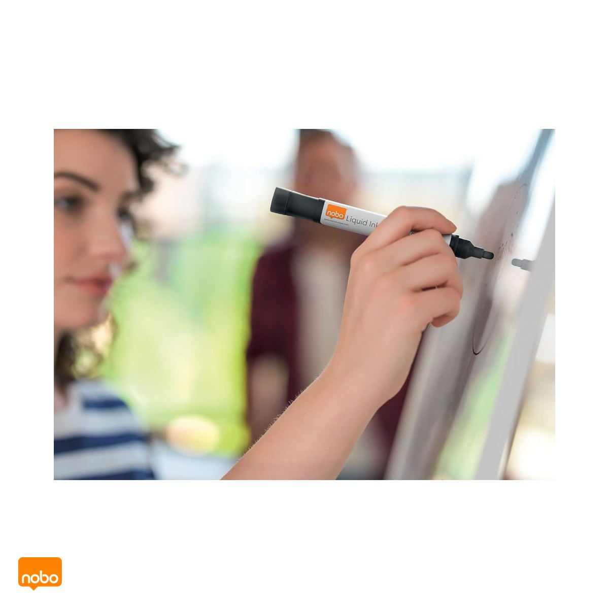 Set 6 markere Nobo, cu cerneala lichida, pentru whiteboard si flipchart, varf 3 mm, culori asortate [7]