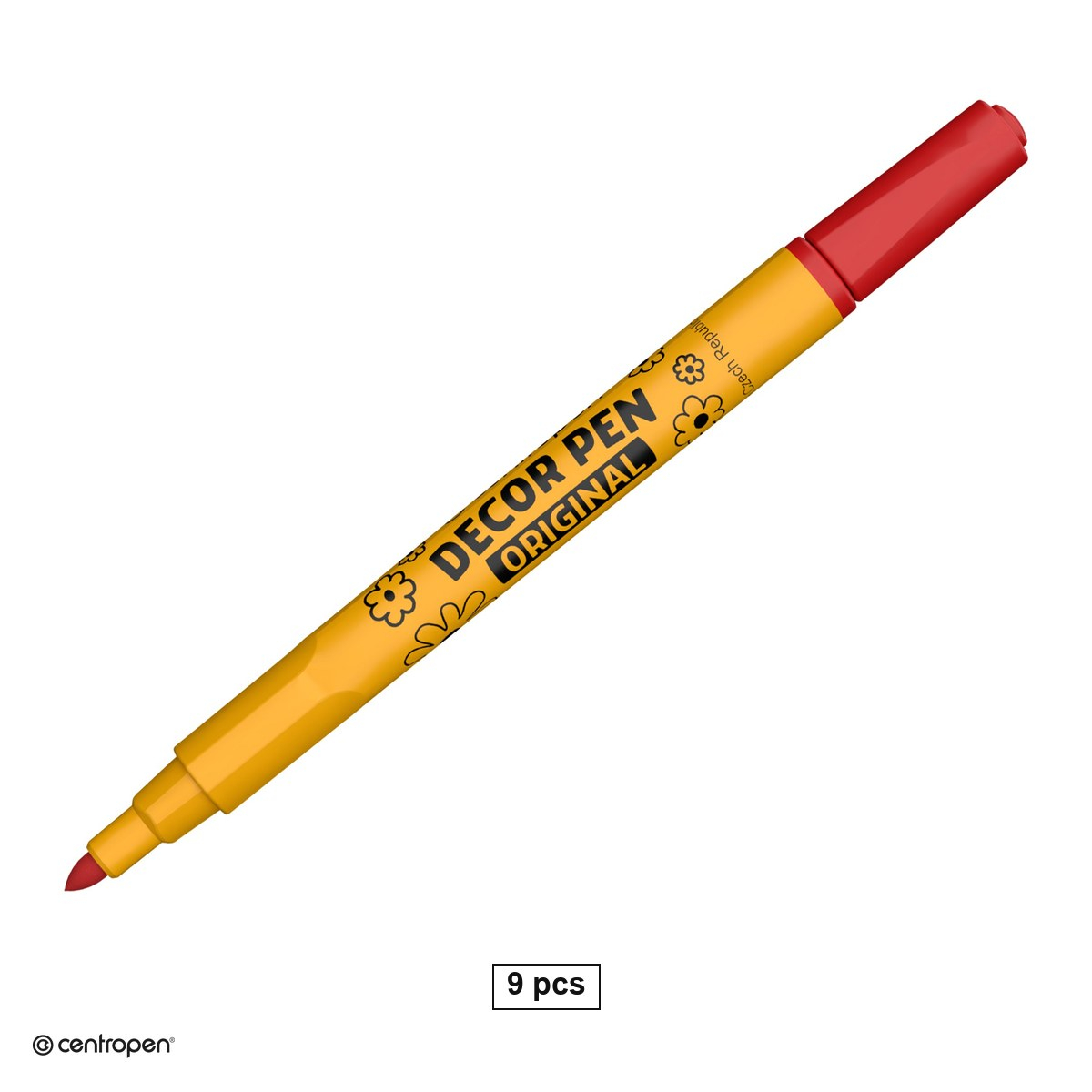 Set 9 markere decorative Centropen 2738 Decor Pen Slim, varf rotund 1.5 mm, 8 culori si alb [1]