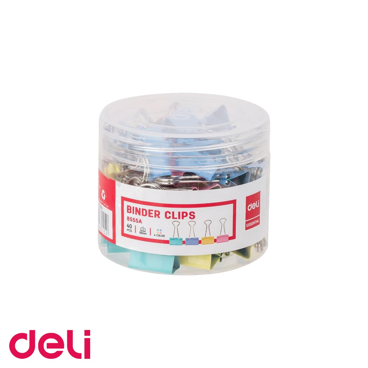 Set clipsuri hartie colorate Deli, 19 mm, culori pastel asortate, pentru organizare documente la birou [1]