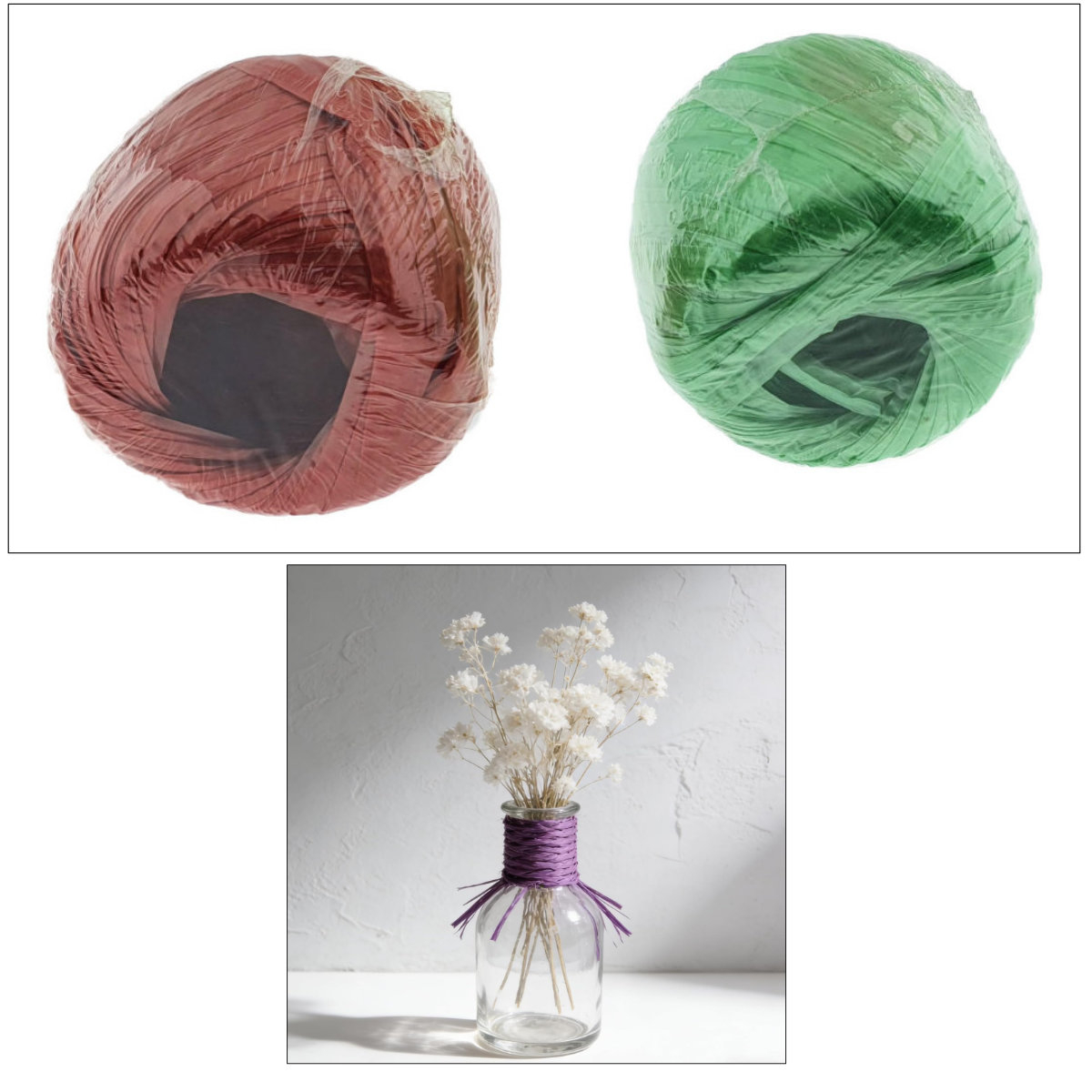 Sfoara rafie tip panglica, ghem 100g, pentru artizanat si decoratiuni, utilizare buchete si cadouri, latime 3-5mm, diverse culori [4]