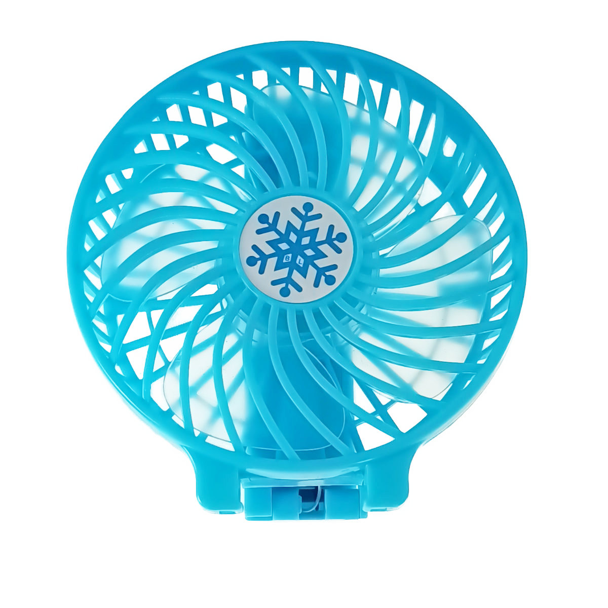 Ventilator portabil cu maner de 11 cm, acumulator 18650, putere 3W, cablu de alimentare microUSB, albastru [2]