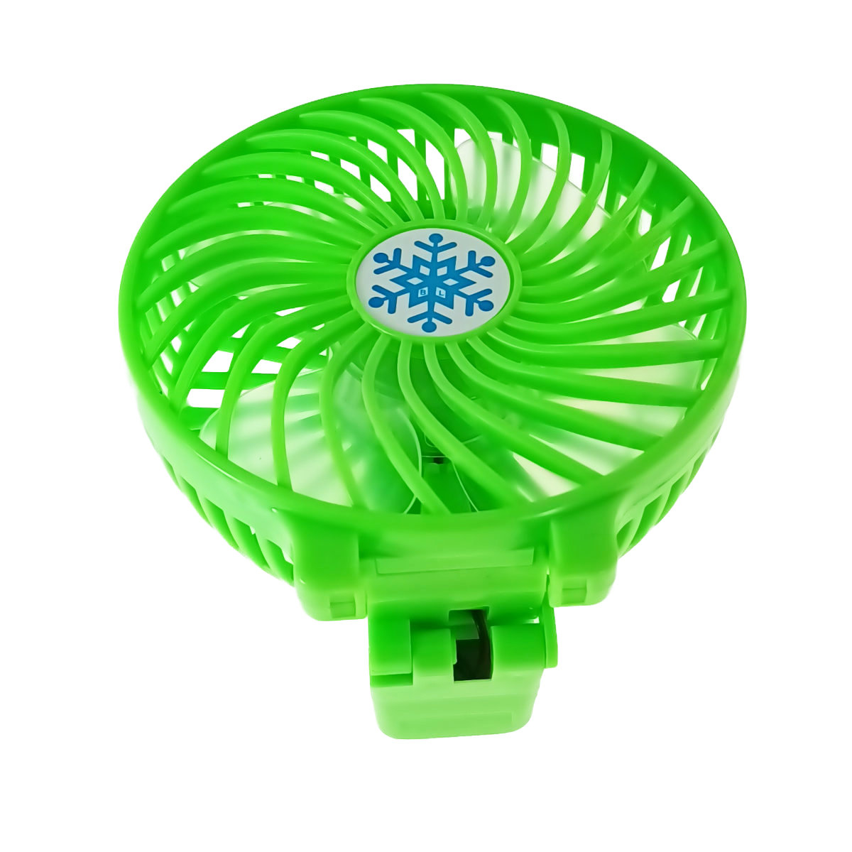 Ventilator cu baterie portabila incorporata, acumulator 18650, putere 3W, cablu de alimentare microUSB, verde [1]