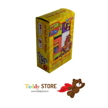 Jocuri - Cuburi din material moale pentru bebelusi