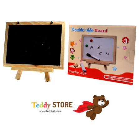 Jocuri - Mini tablă magnetică cu marker și cretă jucărie educativă copii