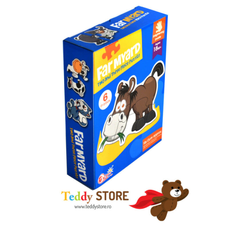 Puzzle-uri - Puzzle cu animale din Ferma ,, 6 Animale"