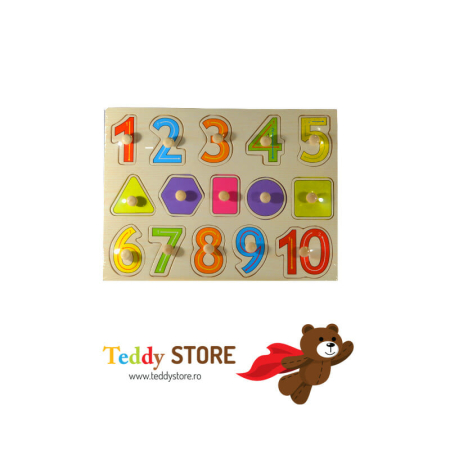 Puzzle-uri - Puzzle  cu numere si forme geometrice