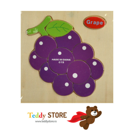 Puzzle-uri - Puzzle din lemn in forma de Struguri